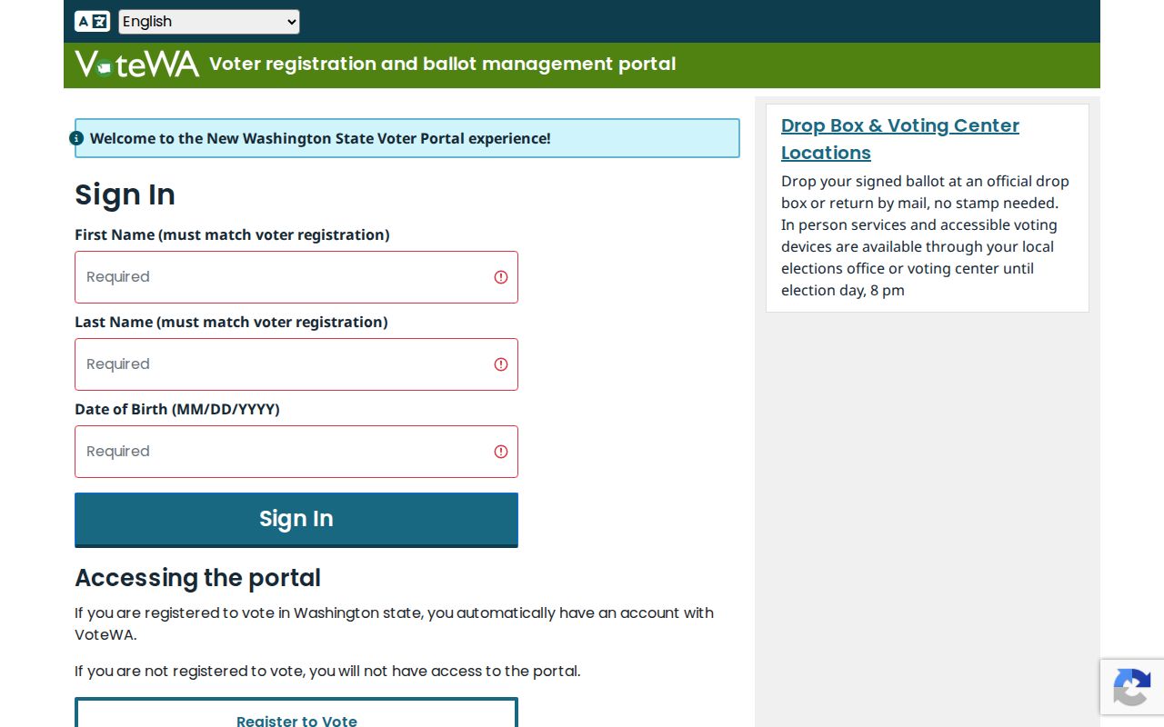 Eastmont voter registration records lookup on VoteWA